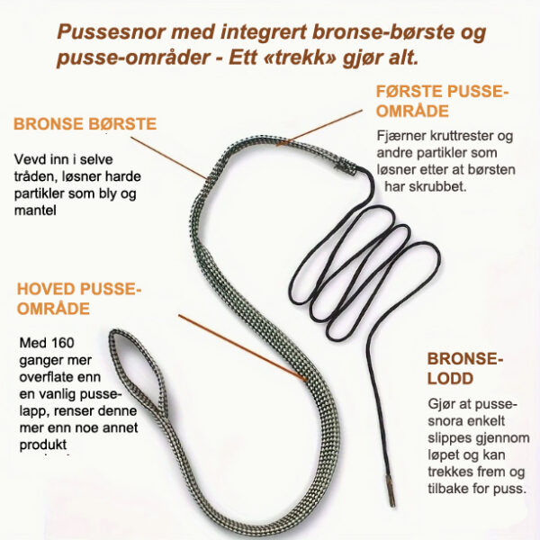 PUSSEUTSTYR - BORE-SNAKE CAL .22 - Bilde 4